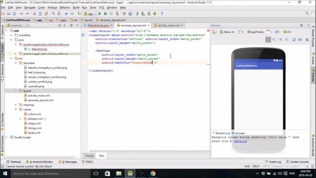 How to Populate a ListView with Array Items and Images смотреть онлайн