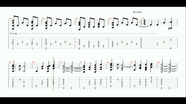 Gladiator Soundtrack - Fingerstyle Guitar Tab (Marcos Kaiser) смотреть онлайн