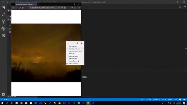 Responsive Full-screen Video Background ► HTML & CSS смотреть онлайн