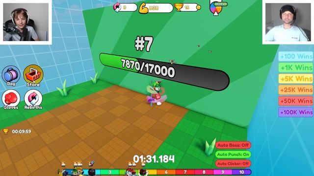 WHOEVER WINS THE RACE NEEDS TO LEAVE PLANET EARTH - ROBLOX Strength Race Clicker смотреть онлайн