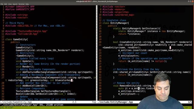[Ep. 44] (Design Patterns Applied) A simple Entity Manager class for creating objects| Intro to SDL смотреть онлайн