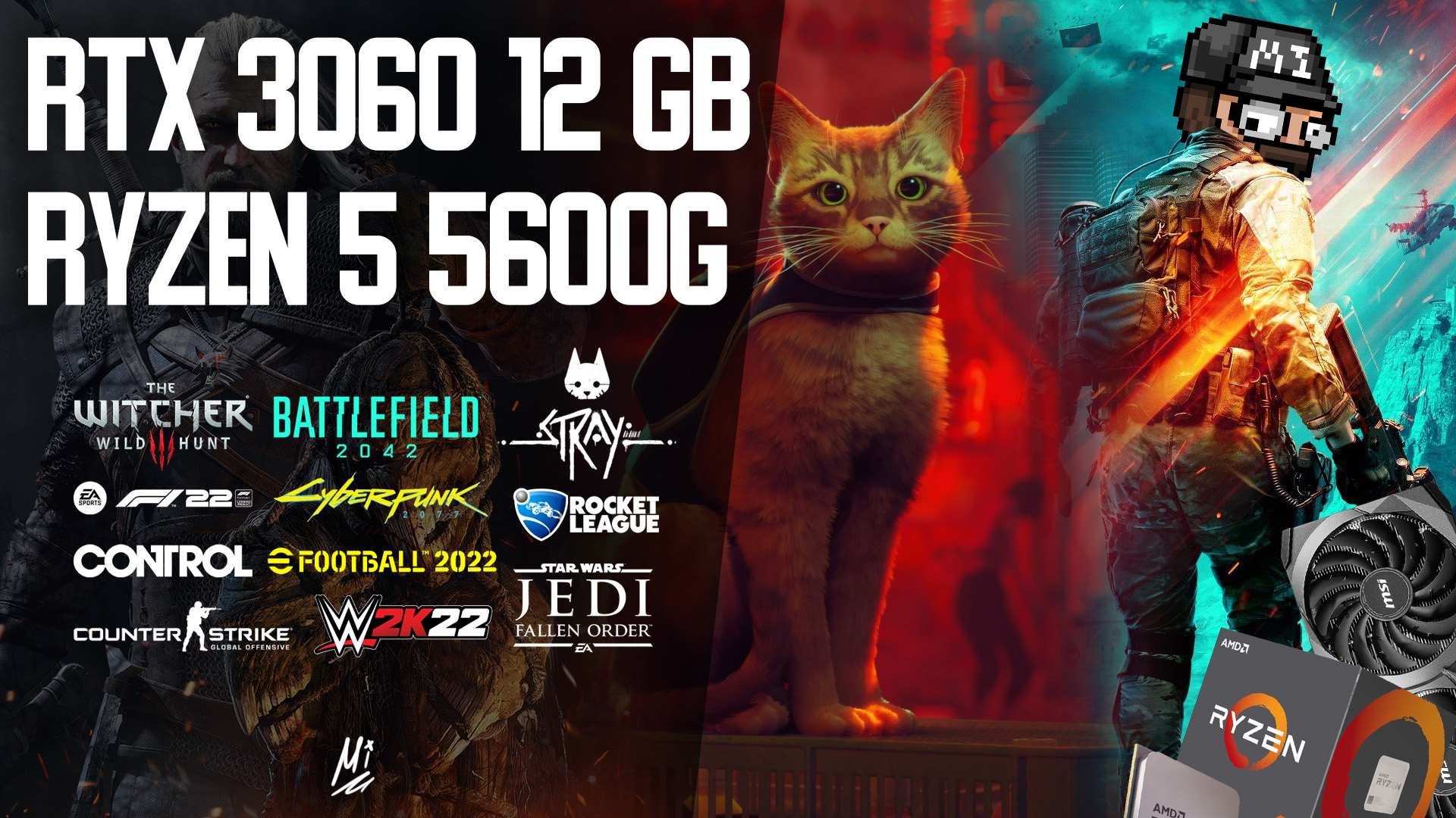 Ryzen 5 5600G + RTX 3060 12GB! - тест в 17 играх! смотреть онлайн