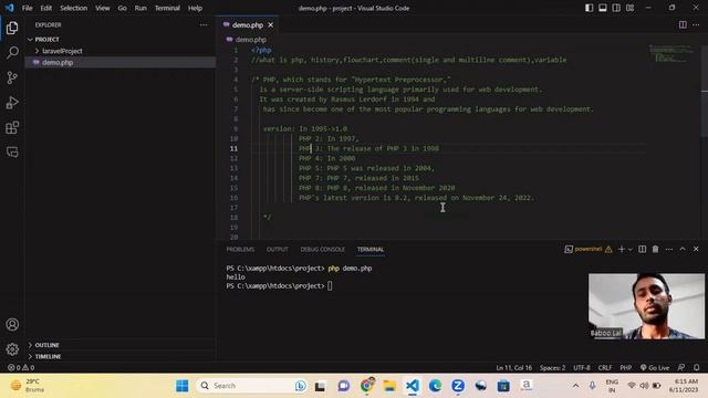 Php Introduction || What is php || History || flowchart || comment(single and multple) || Variable смотреть онлайн