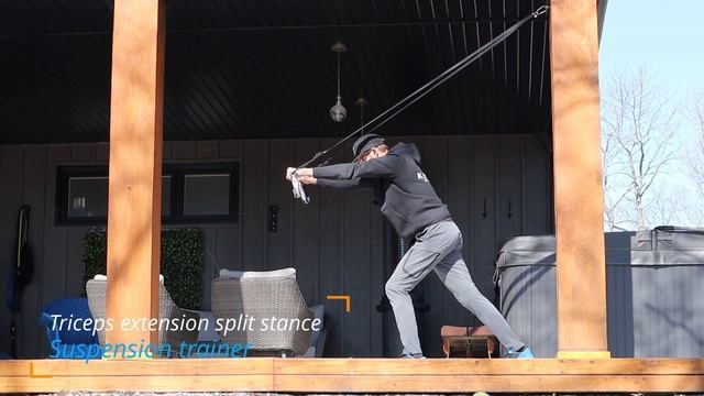 Triceps Extension Split Stance Suspension Trainer