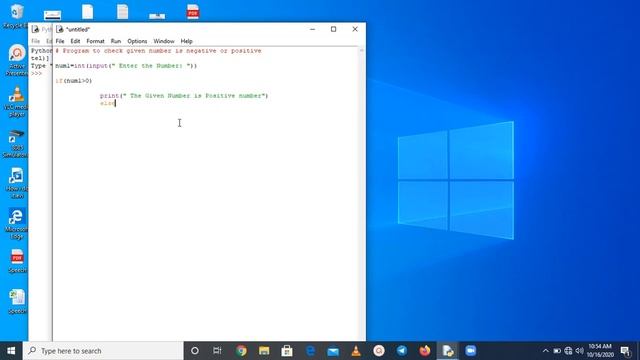 Python Program to Check whether a number is negative or positive смотреть онлайн
