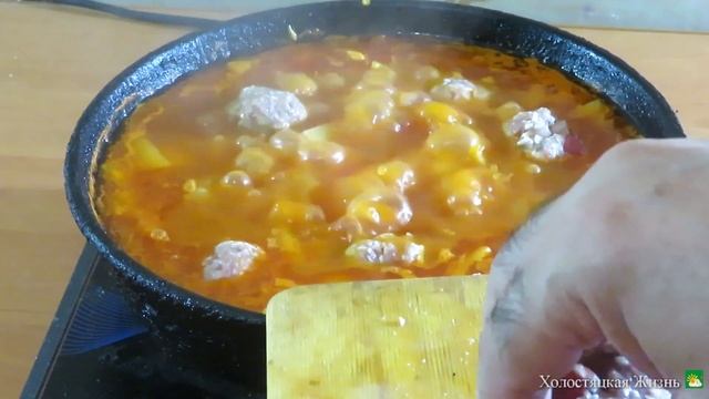 Очень ВКУСНЫЙ и ПРОСТОЙ суп из фрикаделек дома.Видео. смотреть онлайн