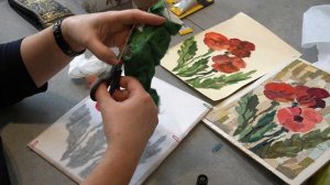 Лоскутная аппликация "Маки"