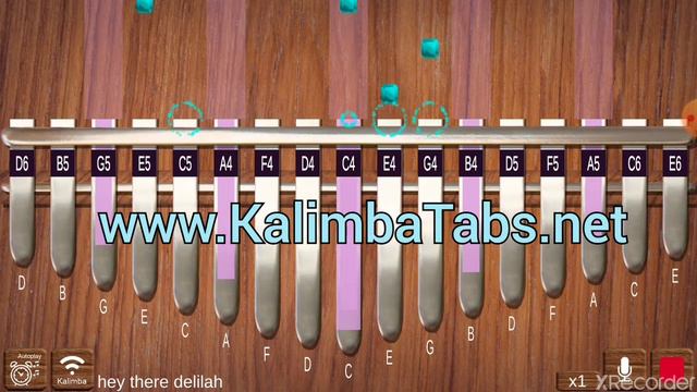 Hey There Delilah - Plain White Ts (Kalimba Tabs)