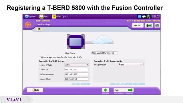 VIAVI Fusion: Registering a T-BERD 5800 with the Fusion Controller смотреть онлайн