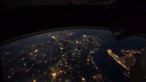 Вид из космоса на Землю. Спутник NASA.