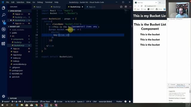 Let's build a project together || React Bucket List part Two State, Props and Map смотреть онлайн