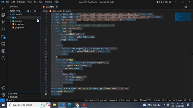 pass data from child to parent in React смотреть онлайн