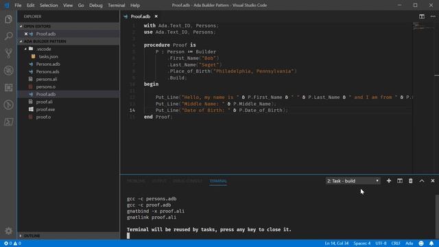 Builder Pattern in Ada смотреть онлайн