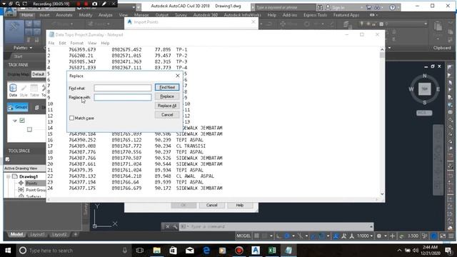Tutorial Step # 1 Import Data Point Pengukuran kedalam Autocad Civil 3D 2018 смотреть онлайн