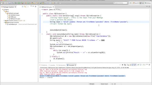 sql Injection prevention example смотреть онлайн