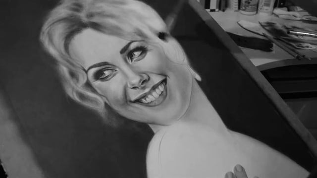 Alexandra Breckenridge, Александра Брекенридж, портрет в технике "Сухая кисть" смотреть онлайн