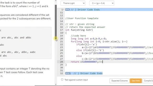 Count subsequences of type a^i, b^j, c^k |String |Amazon смотреть онлайн