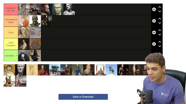 I created a TIER LIST of the GREATEST GENERALS in History смотреть онлайн