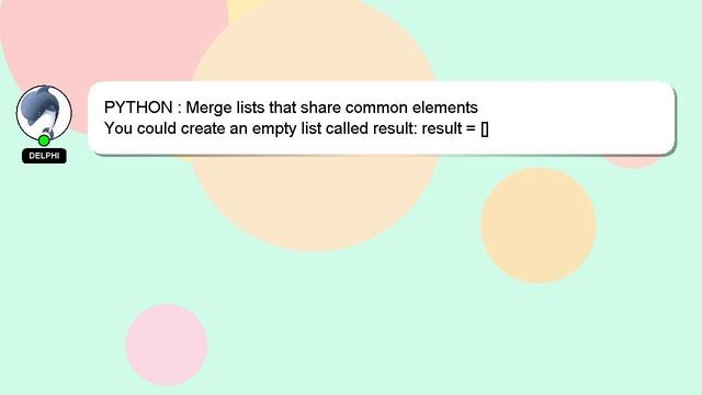 PYTHON : Merge lists that share common elements смотреть онлайн