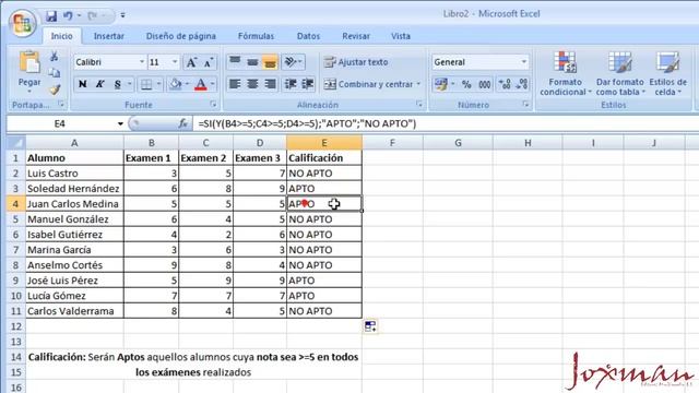 06-Excel avanzado: La función Y y la función O смотреть онлайн