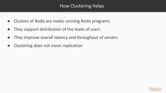 Azure Redis Cache: Overview of Clusters|packtpub.com смотреть онлайн