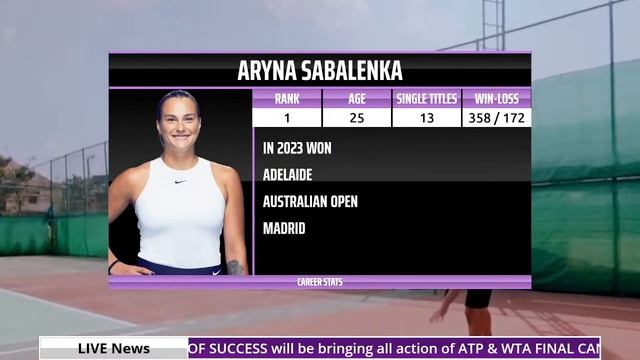 WTA LIVE ARYNA SABALENKA VS ELENA RYBAKINA  WTA FINAL CANCUN 2023 TENNIS PREVIEW STREAM
