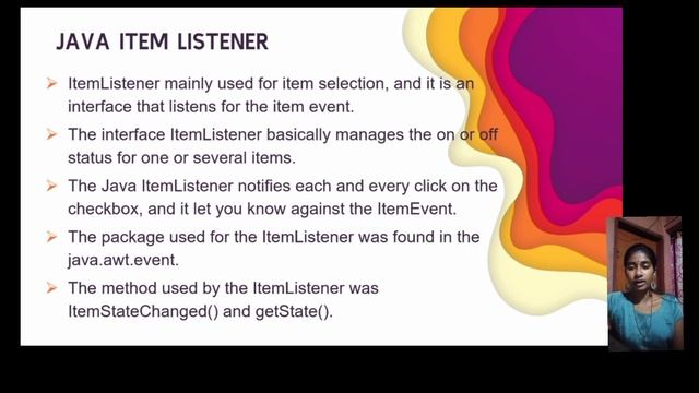Java awt || event handling || choice item listener||java смотреть онлайн