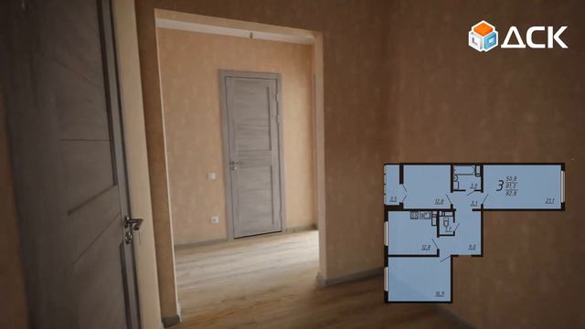 Трехкомнатная квартира в ЖК "Яблоневые сады" смотреть онлайн