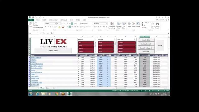 How to use the Liv-ex Professional Excel Tool смотреть онлайн