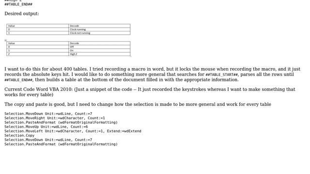 Word VBA parse text and turn it into a table смотреть онлайн