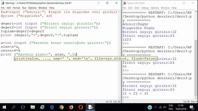 #6 Python3 / İfadeler ve Aritmetik İşlemler / input(), yorum satırı, hatalar смотреть онлайн