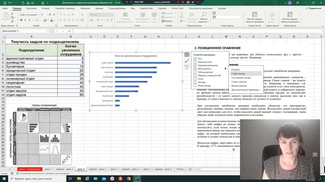 Линейчатая диаграмма в excel смотреть онлайн