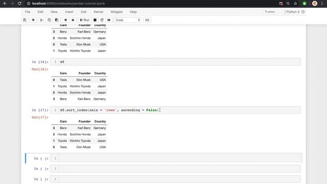 Pandas Series: Part(7): Sorting Rows and Columns in DataFrames смотреть онлайн