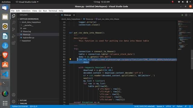 Loading Real Time Stock Data Into Hbase Table Using HappyBase Library смотреть онлайн