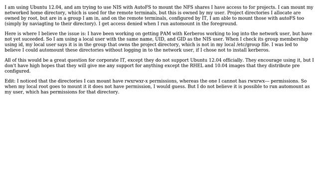 DevOps & SysAdmins: AutoFS with NIS and cannot mount share owned by root смотреть онлайн