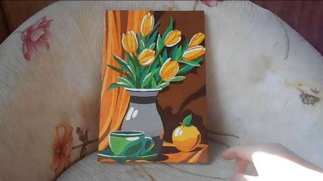 Тюльпаны (рисование по номерам): Школа талантов. Обзор и готовая работа смотреть онлайн