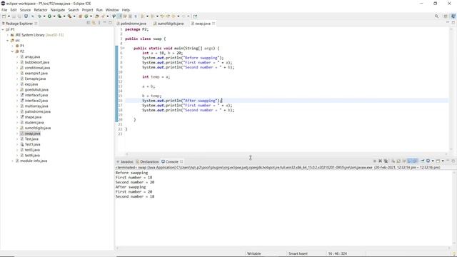 How to swap two numbers with or without using temporary variable | Ways Swapping Two Numbers In Jav смотреть онлайн