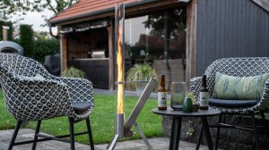 Уличный камин на пеллетах, биокамин.