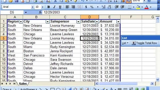 Excel 2003 Tutorial Sorting Data Microsoft Training Lesson 26.1 смотреть онлайн