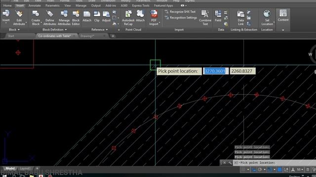 Create Table With Co-ordinates in AutoCAD Using by LISP File. смотреть онлайн