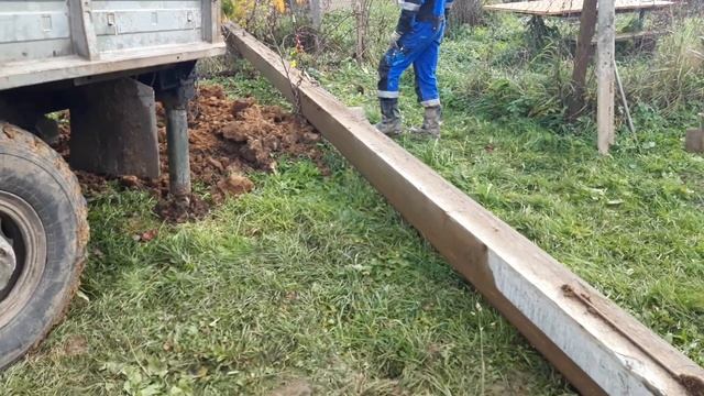 Установка опоры ЛЭП смотреть онлайн