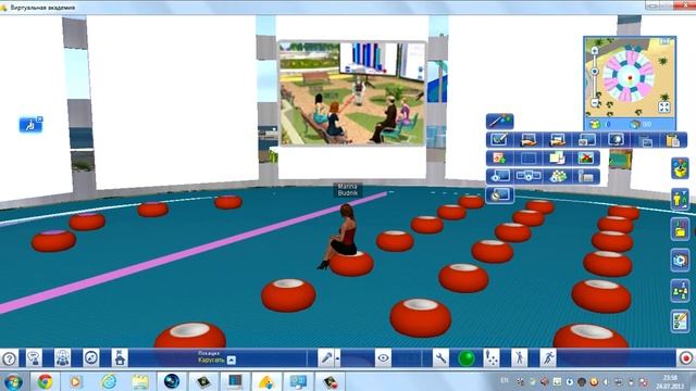 Интерактивная доска в виртуальном мире vAcademia смотреть онлайн