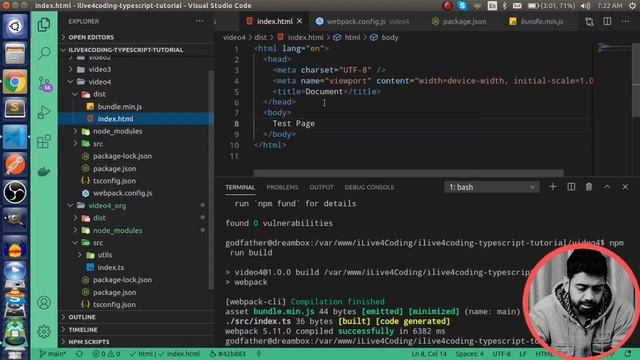 TypeScript Tutorial for Beginners in Hindi 2020 #4 | Setup Typescript with Webpack смотреть онлайн