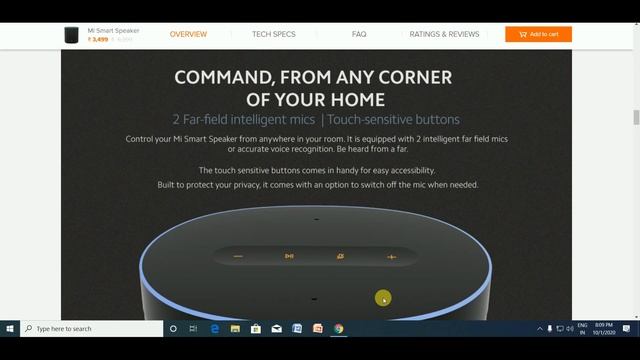 Mi Smart Speaker @ ₹ 3,499 - DTS Professional Tuned Sound смотреть онлайн