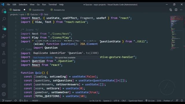 #Typescript Quiz App / React Native Tutorial From Scratch. смотреть онлайн