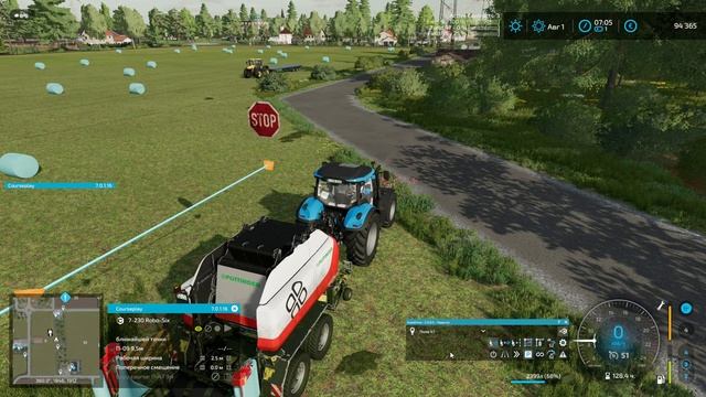 FS-22 NF-Marsch. Серия 30, часть 2. Удобряем поля дигестатом и сенокос смотреть онлайн