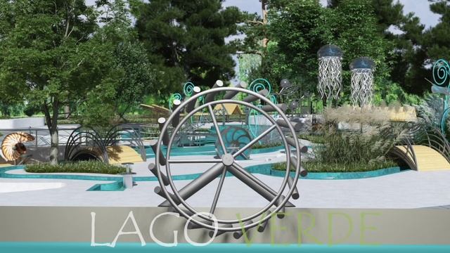 Детская водная площадка "Rio del Sol": водяное колесо смотреть онлайн
