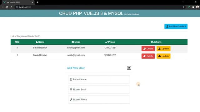 #06 Setup Add New Student Modal | Student's Dashboard | VUE JS & PHP #vue_js_with_php #axios смотреть онлайн