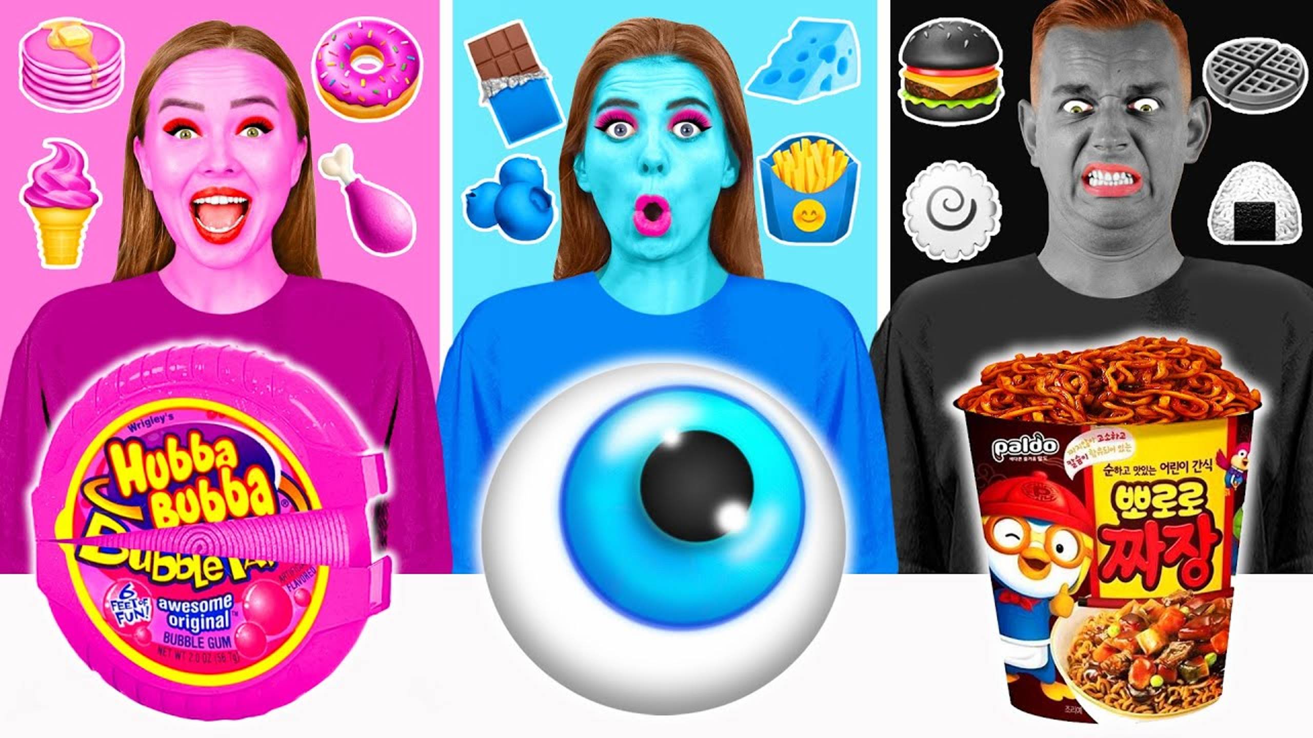 24 Часа Едим Еду Одного Цвета Челлендж | Смешные Cитуации от RaPaPa Challenge смотреть онлайн