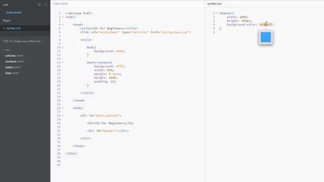CSS Tutorial For Beginners 47 - Color смотреть онлайн